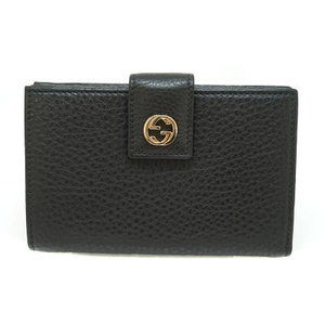 GUCCI zipper Wallet leather black